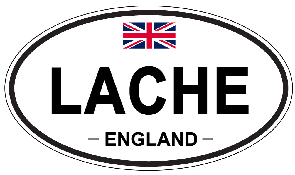 LACHE, ENGLAND - Oval Sticker