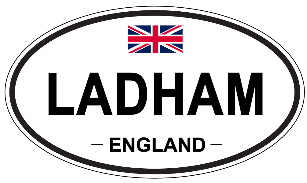 LADHAM, ENGLAND - Oval Sticker
