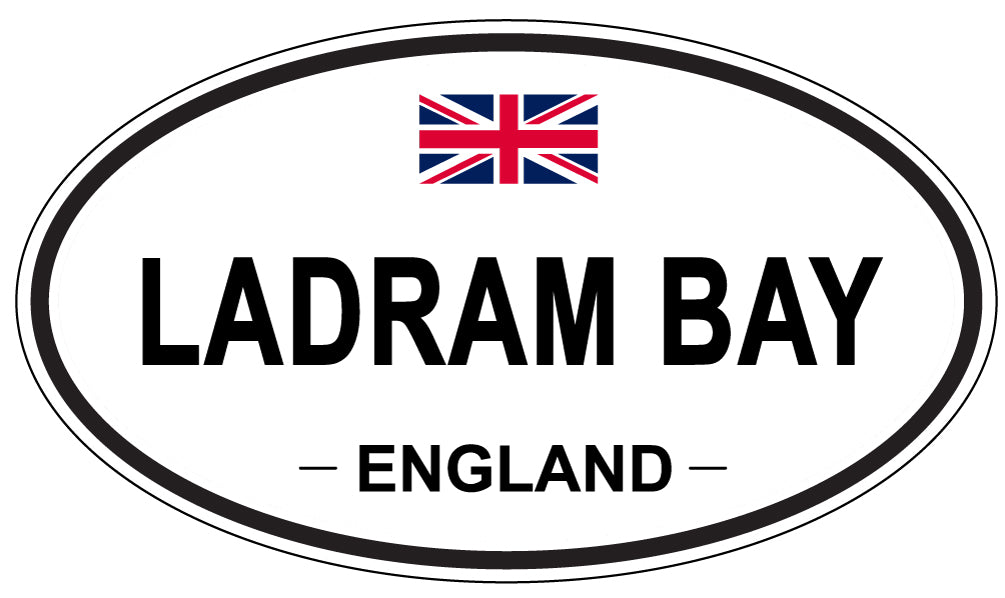 LADRAM BAY, ENGLAND - Oval Sticker