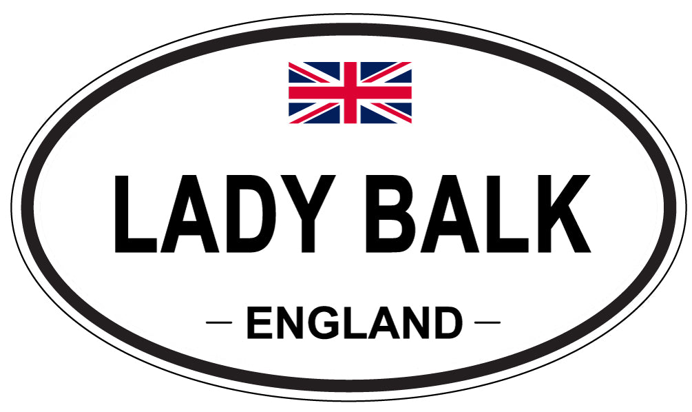 LADY BALK, England - Oval Magnet