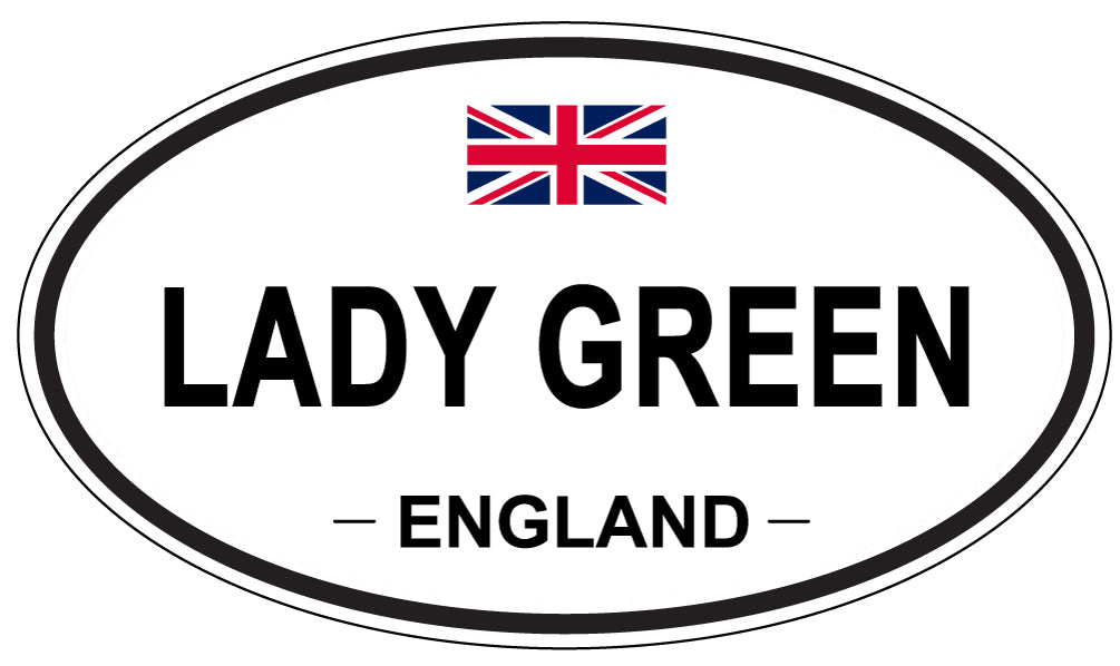 LADY GREEN, ENGLAND - Oval Sticker