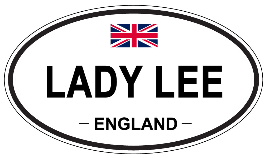 LADY LEE, ENGLAND - Oval Sticker