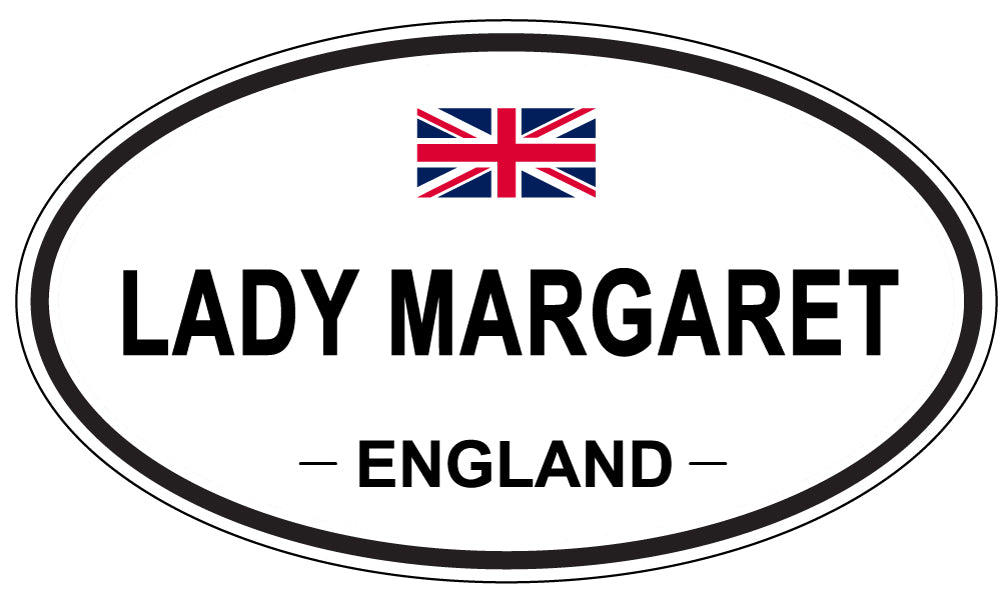 LADY MARGARET, ENGLAND - Oval Sticker