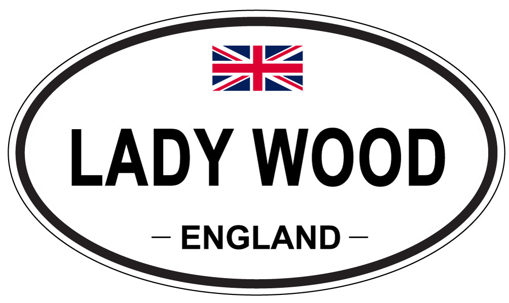 LADY WOOD, ENGLAND - Oval Sticker