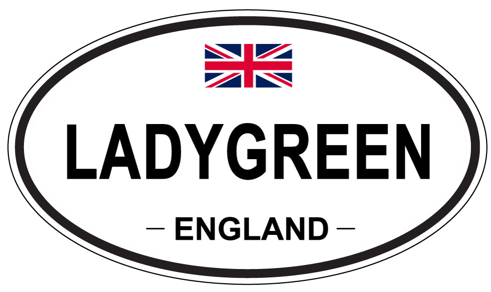 LADYGREEN, ENGLAND - Oval Sticker