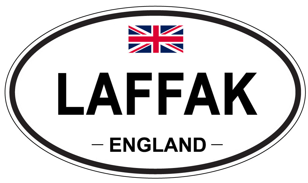 LAFFAK, England - Oval Magnet