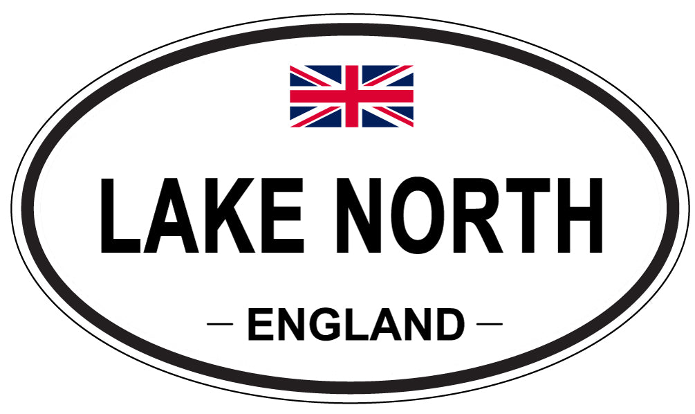 LAKE NORTH, ENGLAND - Oval Sticker