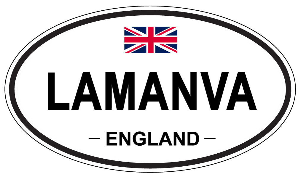 LAMANVA, ENGLAND - Oval Sticker
