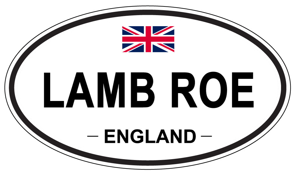 LAMB ROE, ENGLAND - Oval Sticker
