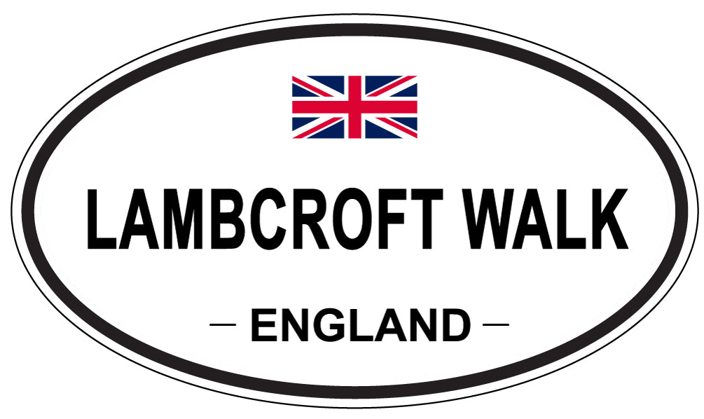 LAMBCROFT WALK, England - Oval Magnet