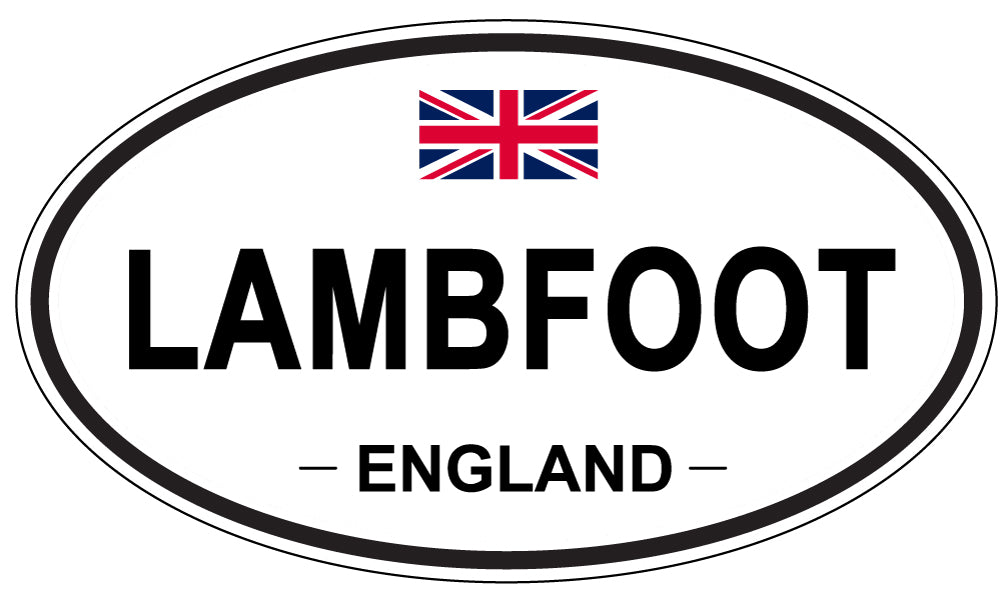 LAMBFOOT, England - Oval Magnet