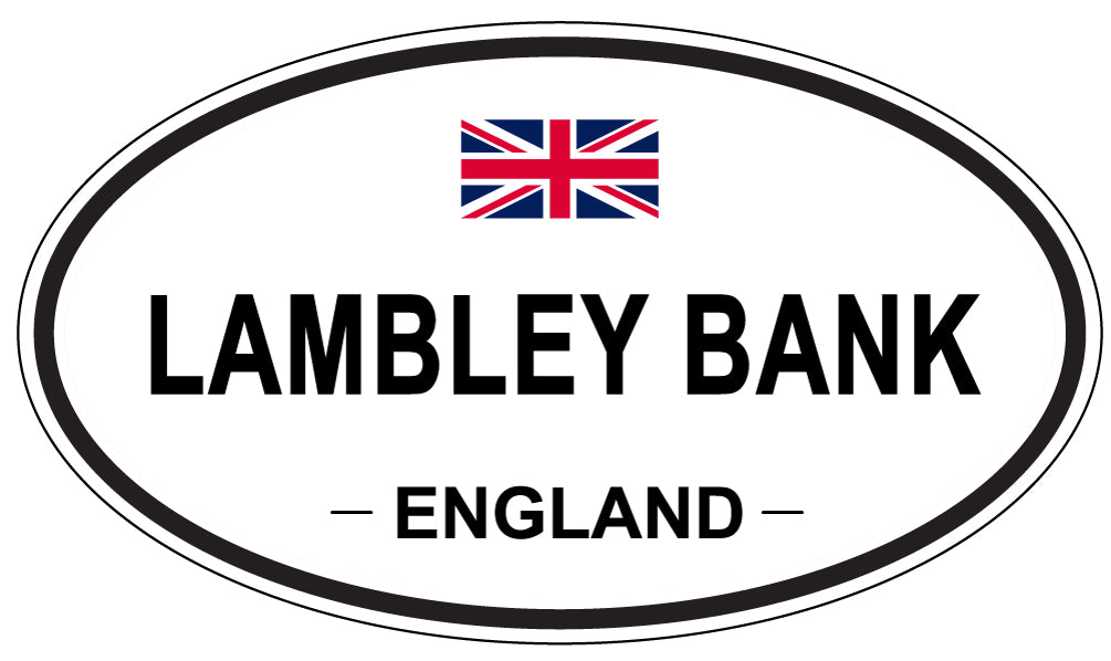 LAMBLEY BANK, ENGLAND - Oval Sticker
