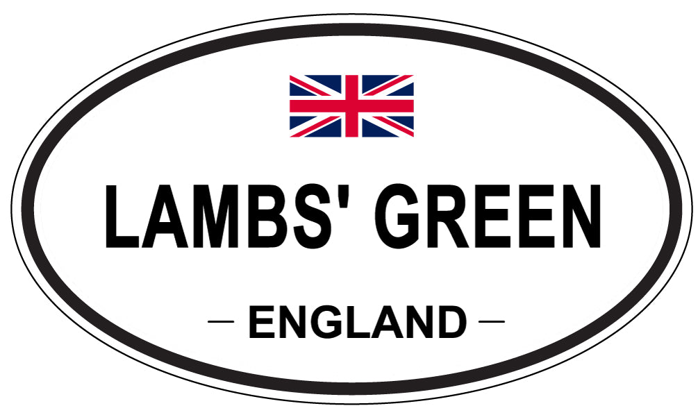 LAMBS' GREEN, ENGLAND - Oval Sticker