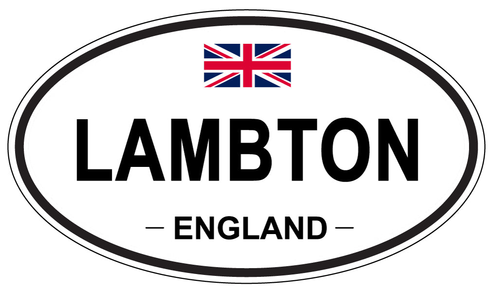 LAMBTON, ENGLAND - Oval Sticker