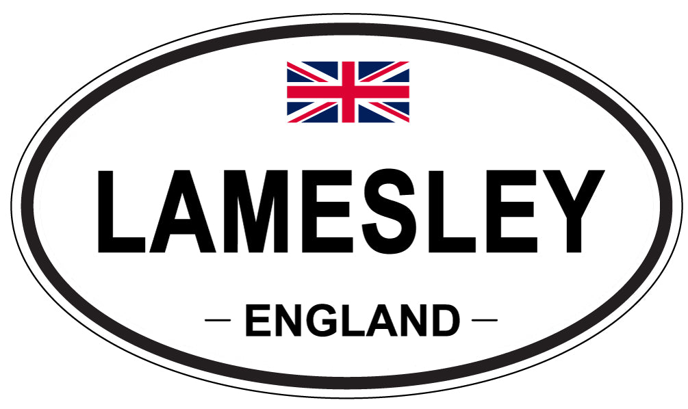 LAMESLEY, ENGLAND - Oval Sticker