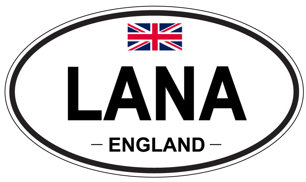 LANA, ENGLAND - Oval Sticker