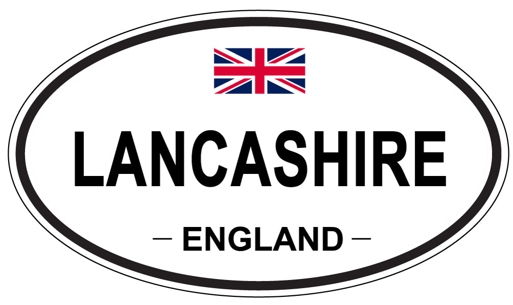 LANCASHIRE, ENGLAND - Oval Sticker