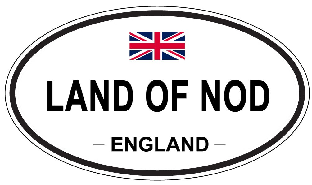 LAND OF NOD, ENGLAND - Oval Sticker