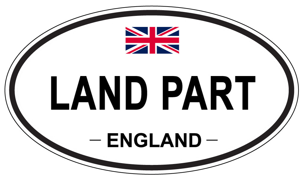 LAND PART, ENGLAND - Oval Sticker