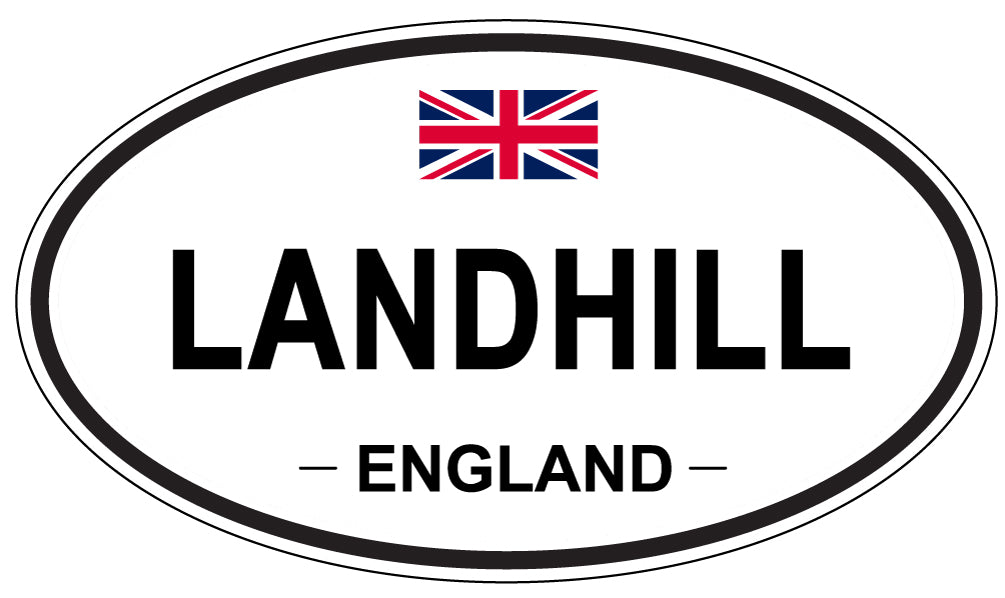 LANDHILL, ENGLAND - Oval Sticker
