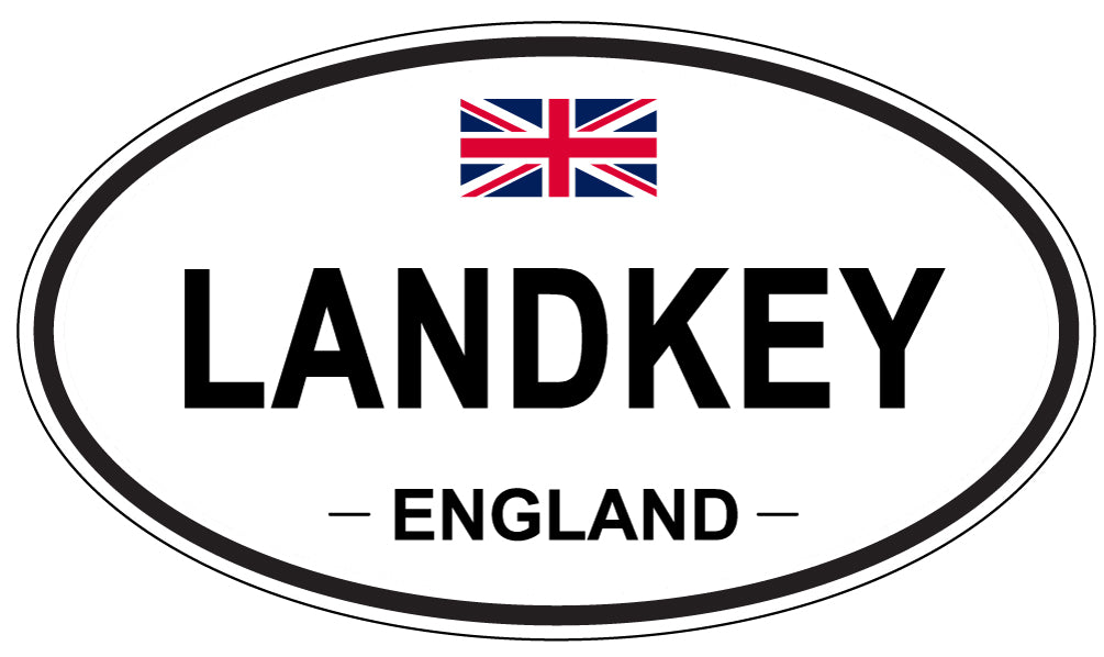 LANDKEY, ENGLAND - Oval Sticker