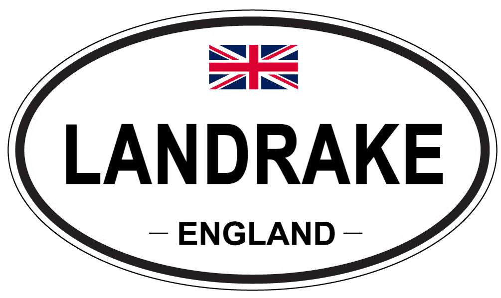 LANDRAKE, ENGLAND - Oval Sticker