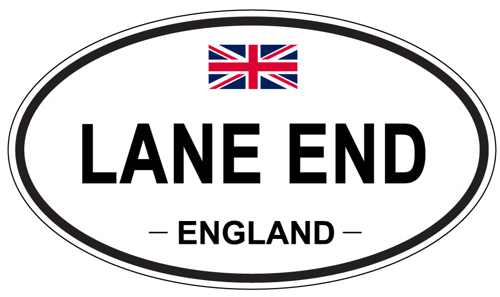 LANE END, ENGLAND - Oval Sticker