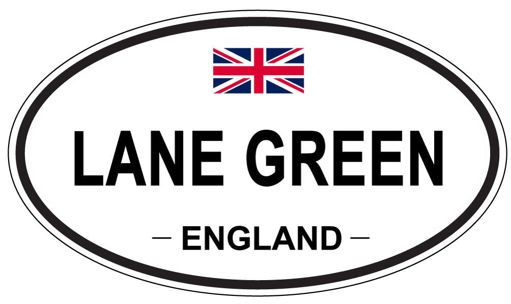 LANE GREEN, ENGLAND - Oval Sticker