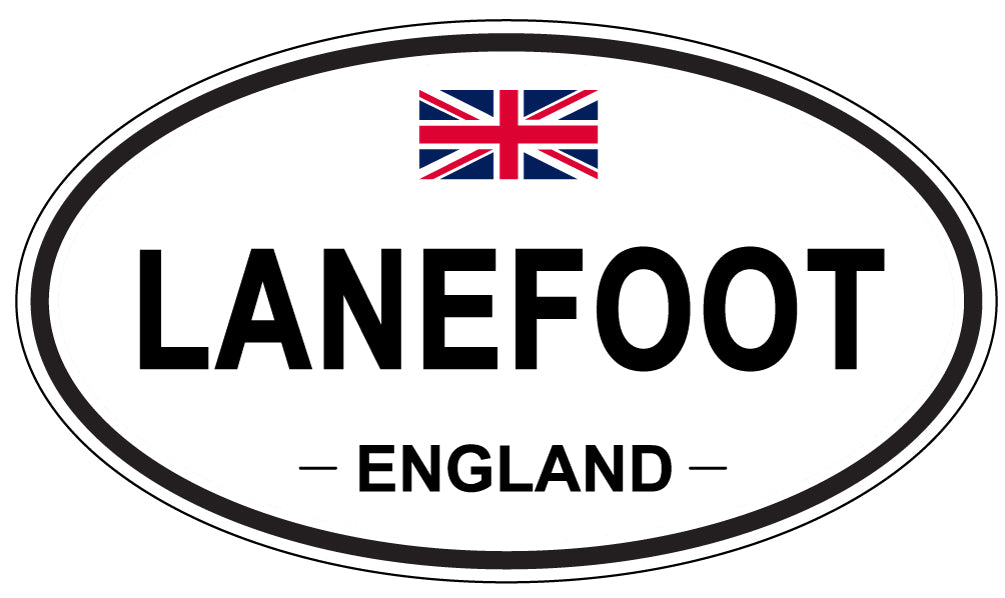 LANEFOOT, ENGLAND - Oval Sticker