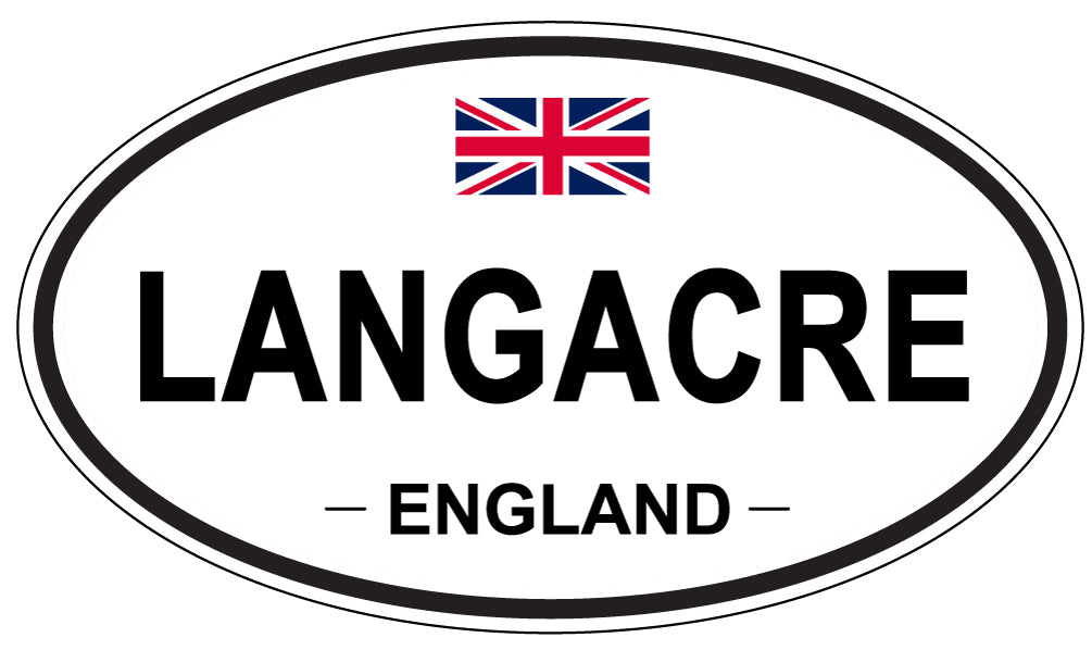 LANGACRE, ENGLAND - Oval Sticker