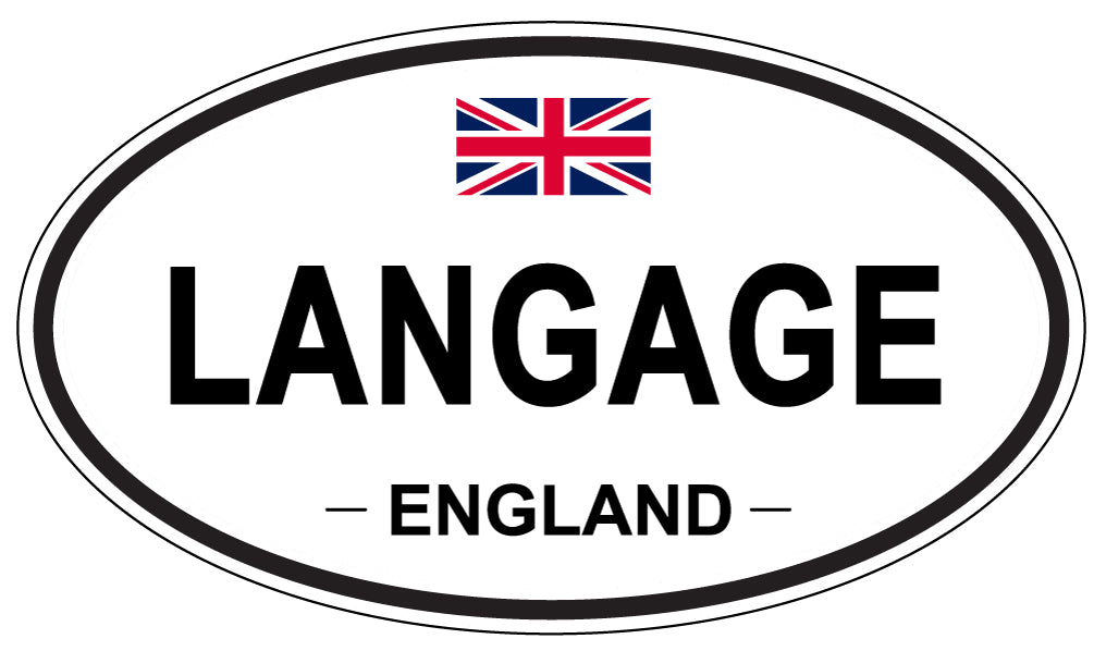 LANGAGE, ENGLAND - Oval Sticker