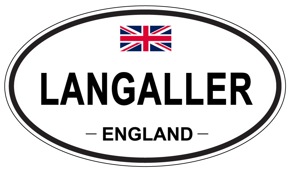 LANGALLER, ENGLAND - Oval Sticker
