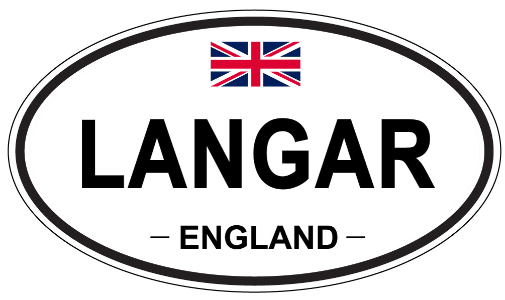 LANGAR, ENGLAND - Oval Sticker