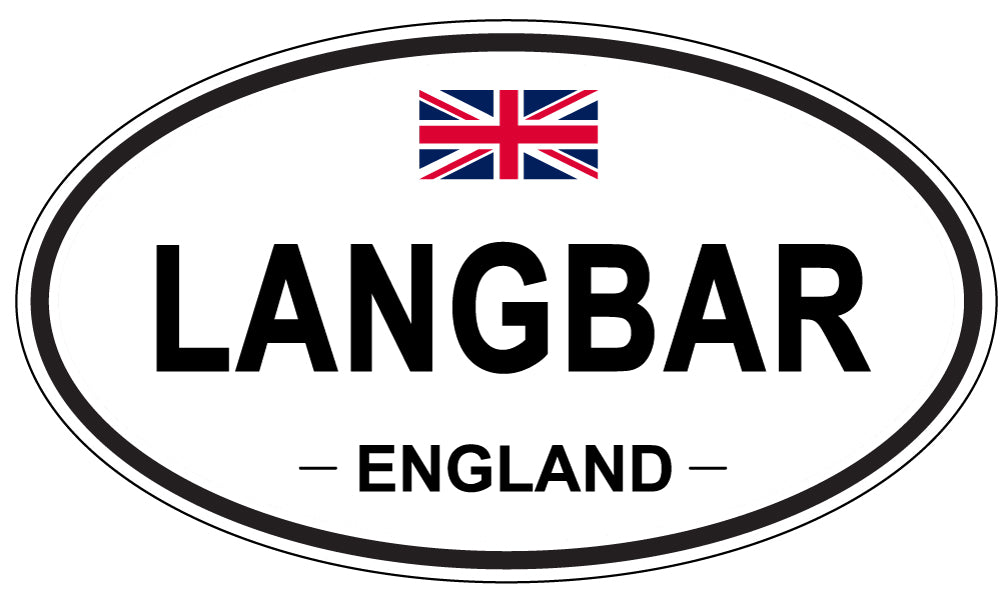 LANGBAR, ENGLAND - Oval Sticker