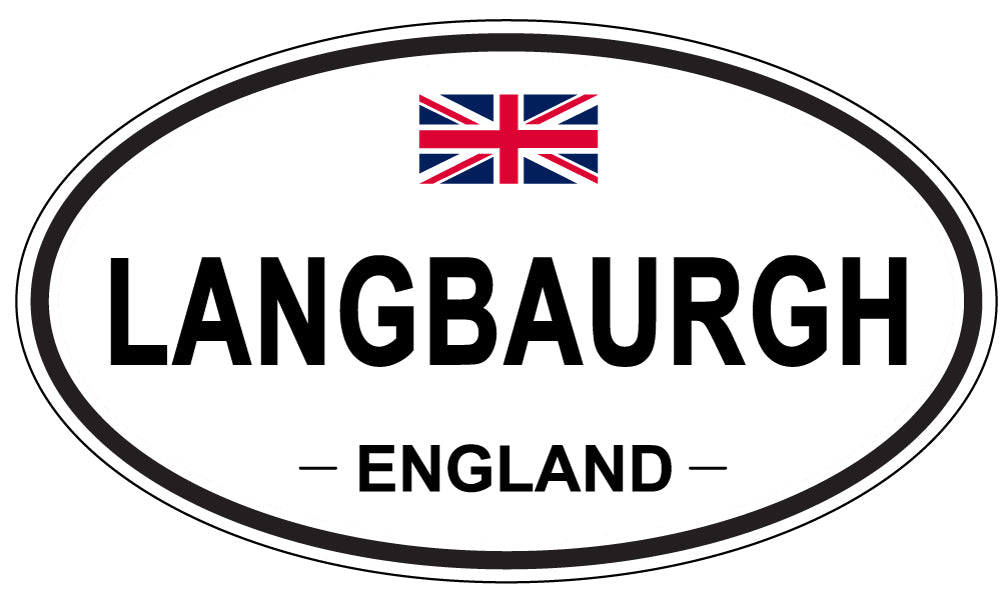 LANGBAURGH, England - Oval Magnet