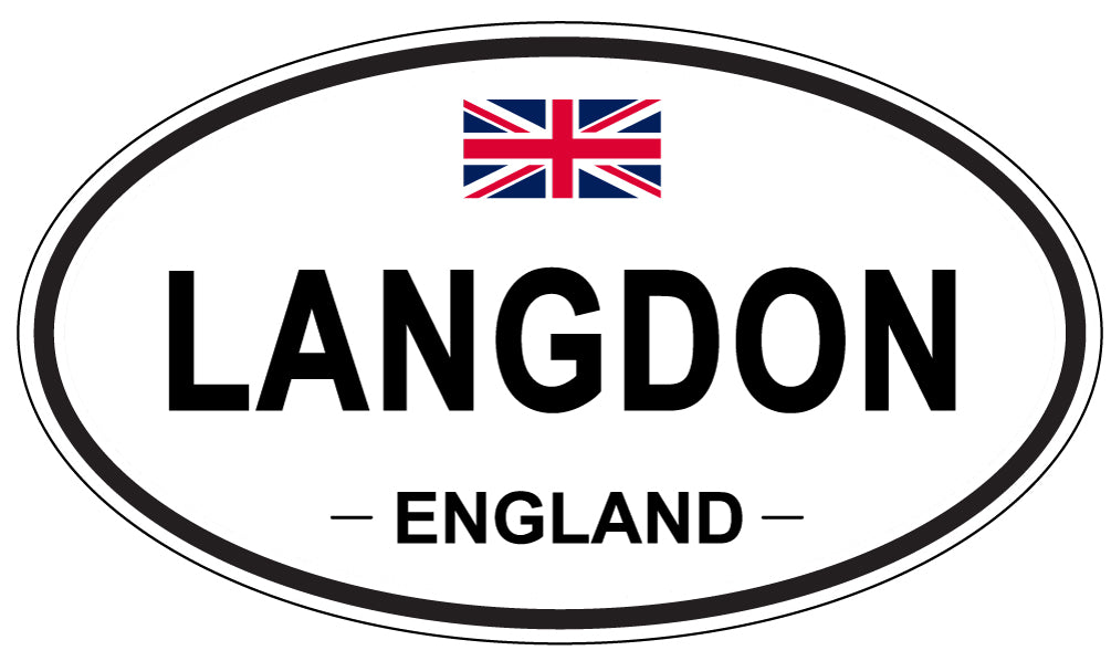 LANGDON, ENGLAND - Oval Sticker