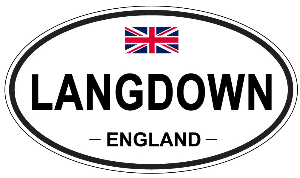 LANGDOWN, ENGLAND - Oval Sticker