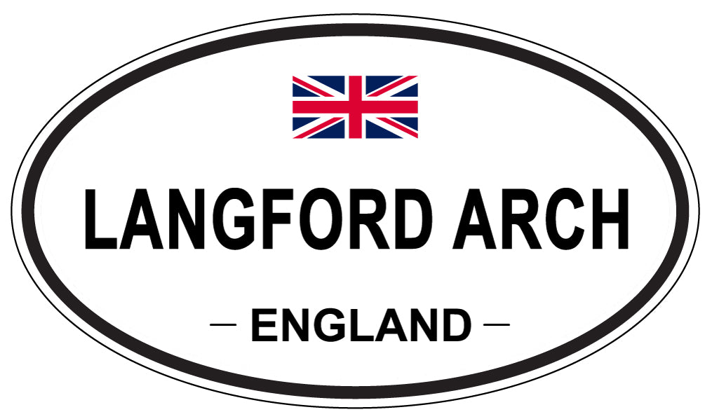 LANGFORD ARCH, ENGLAND - Oval Sticker