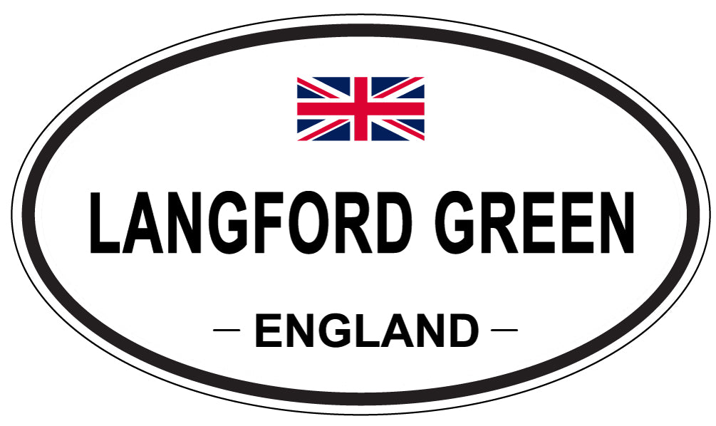 LANGFORD GREEN, ENGLAND - Oval Sticker
