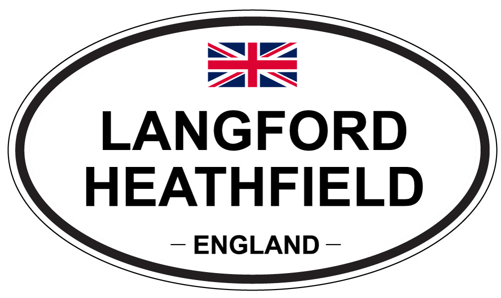 LANGFORD HEATHFIELD, ENGLAND - Oval Sticker