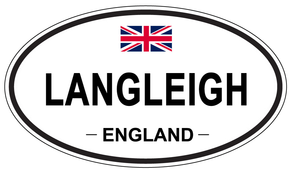 LANGLEIGH, ENGLAND - Oval Sticker