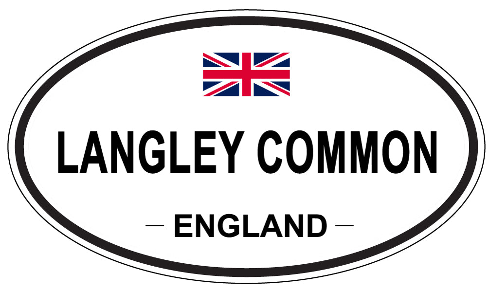 LANGLEY COMMON, ENGLAND - Oval Sticker