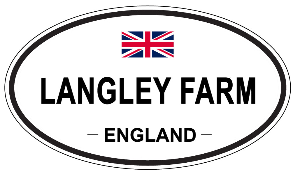 LANGLEY FARM, ENGLAND - Oval Sticker