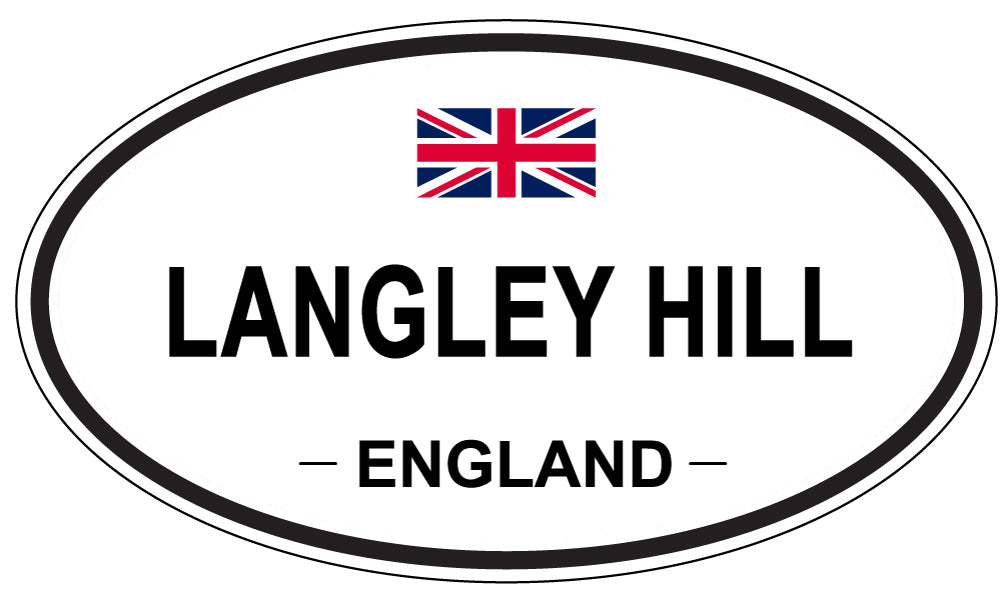 LANGLEY HILL, ENGLAND - Oval Sticker