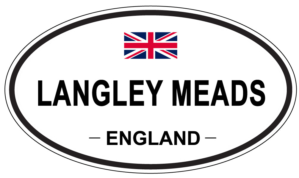 LANGLEY MEADS, ENGLAND - Oval Sticker