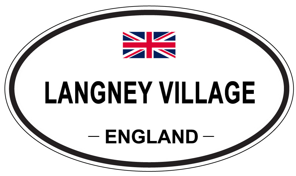 LANGNEY VILLAGE, ENGLAND - Oval Sticker