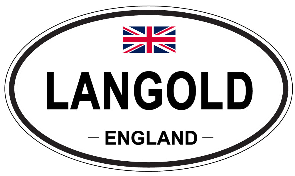 LANGOLD, ENGLAND - Oval Sticker
