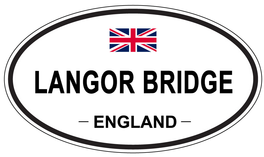 LANGOR BRIDGE, ENGLAND - Oval Sticker