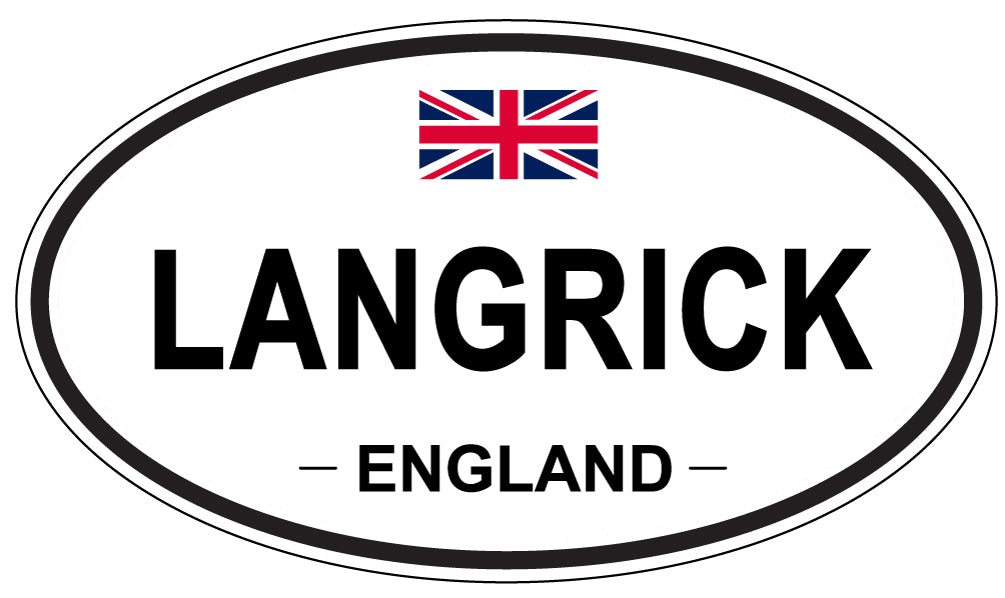 LANGRICK, ENGLAND - Oval Sticker