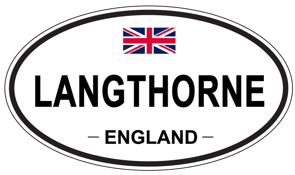 LANGTHORNE, ENGLAND - Oval Sticker